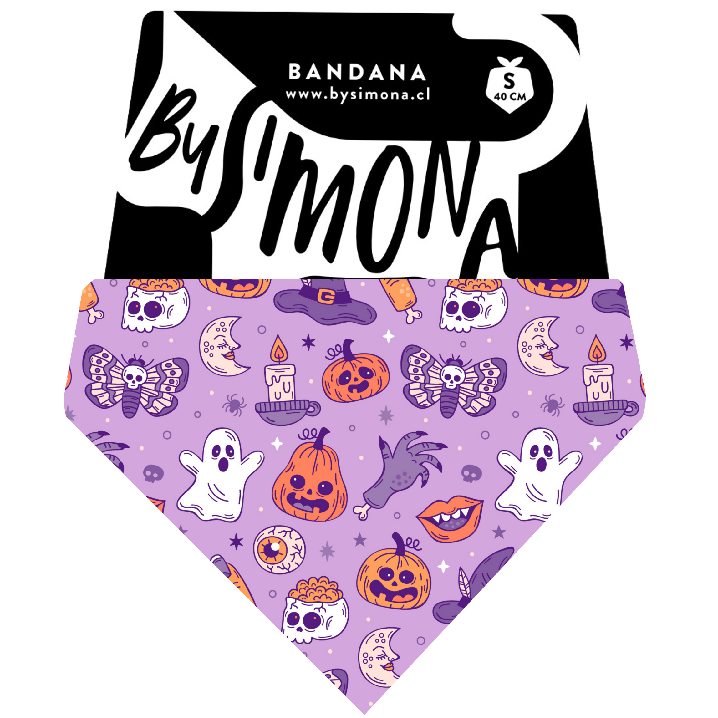 Bandana con Collar Lila 🎃